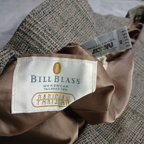 Bill Blass Mens Silk Blazer (Fits 44R) Classic USA Made Vintage 80s Sport Coat - Picture 5 of 11